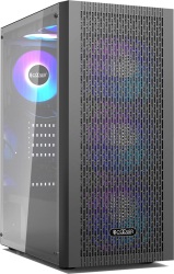 Carcasa Gaming PCCOOLER MASTER MA100 MESH 4 ARGB LED + ARGB Fan Controller Middle Tower Negru