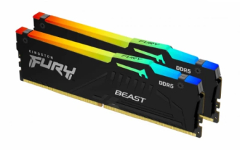 Memorie Kingston Fury Beast RGB 128GB (2x64GB) DDR5 5600MHz Dual Channel Kit memorii