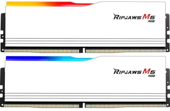 Kit Memorie G.Skill Ripjaws M5 RGB White Intel XMP 3.0 64GB, DDR5-5200MHz, CL40, Dual Channel memorii