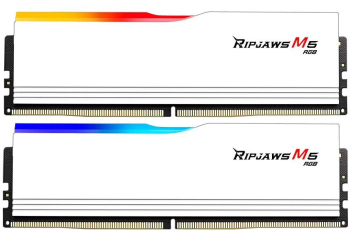 Set 2 x Memorie RAM G.Skill Ripjaws M5 2x24GB 5200MHz RGB Alb memorii