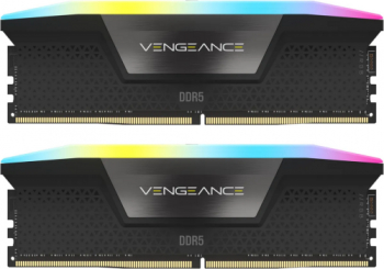 Kit memorie Corsair Vengeance RGB Black Intel XMP 3.0, 96GB, DDR5-7000MHz, CL40, Dual Channel memorii