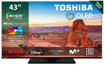 Televizoare - Televizor QLED Toshiba 109 cm (43") 43QV3463DG Ultra HD 4K Smart TV WiFi CI+