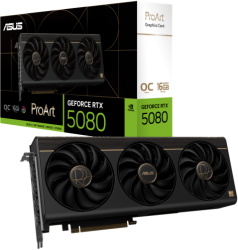 Placa video ASUS GeForce RTX 5080 ProART OC 16GB GDDR7 256-bit DLSS 4.0 