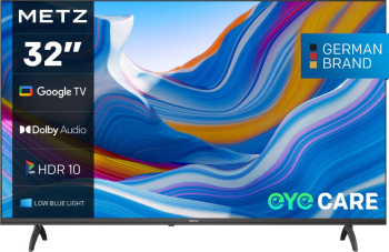 Televizoare - Televizor METZ albastru 32MTE6000Z 32 80 cm 1366x768 HD Ready Google TV LCD / Direct LED SMART Bluetooth Negru