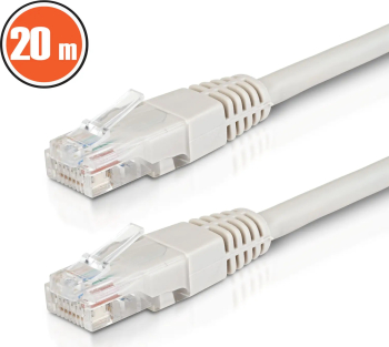 Cablu internet UTP RJ45 CAT6 CCA 20m gri MNC 20348 cabluri componente
