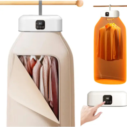Uscator Electric Portabil pentru Haine Mini-Uscator Compact cu Telecomanda Sterilizare UV si prin Caldura Zgomot Redus Contine Sac pentr