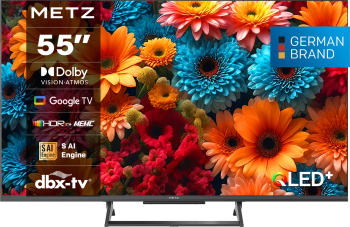 Televizoare - Televizor METZ QLED 55MQF7500Z 139 cm Smart Google TV 4K Ultra HD Clasa F (Model 2025)