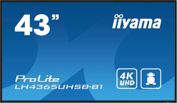 Televizoare - Ecran Profesional IPS LED iiyama ProLite 42.5" LH4365UHSB-B1, UHD 3840 x 2160, HDMI, DisplayPort, Boxe Negru