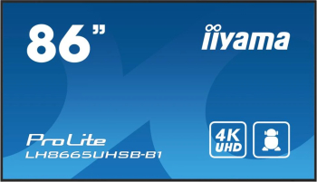 Televizoare - Ecran Profesional IPS LED iiyama ProLite 86" LH8665UHSB-B1, UHD 3840 x 2160, HDMI, DisplayPort, Boxe Negru
