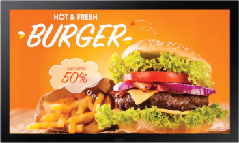 Televizoare - Display Comercial Profesional IPS Samsung 24", OH24B, Full HD, HDMI, USB, Bluetooth, Wi-Fi, Rezistent la apa si praf, Protectie Magic Glass,