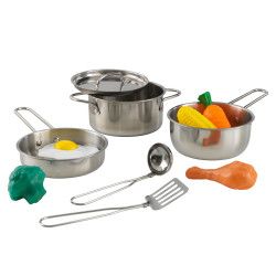 Accesorii pentru bucatarie Deluxe Cookware Set With Food - Kidkraft 