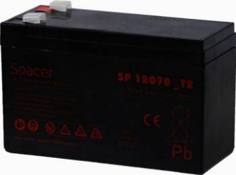Acumulator UPS, SP-BAT-12V7AH, Spacer, 12V/7Ah 