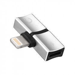 Adaptor 2in1 iPhone iPad Lightning high quality Bibilel casti si charger Splitter Silver BBL1056 