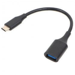 Adaptor cu cablu Gembird OTG USB C tata / USB A mama negru 