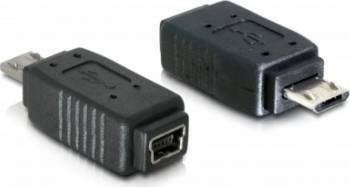 Adaptor Delock 65063 mini USB M 5 pini - micro USB T tip B 