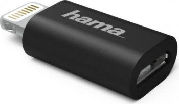 Adaptor Hama Micro USB la Lightning Negru