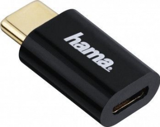 Adaptor Hama Micro USB la USB Type C Negru
