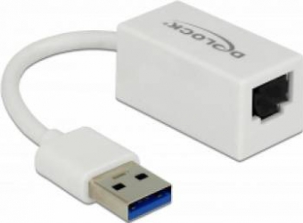 Adaptor Retea Delock RJ45 - USB A Alb 