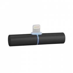 Adaptor 2in1 iPhone iPad 3 5 mm jack Lightning casti si charger Splitter Negru BBL381 