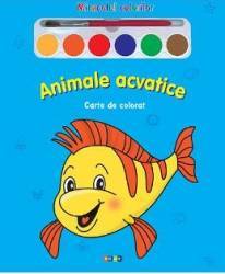 Animale acvatice - Miracolul culorilor - Carte de colorat 