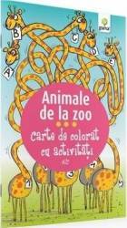 Animale de la Zoo - Carte de colorat cu activitati 3 ani+ 