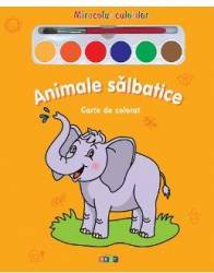 Animale salbatice - Miracolul culorilor - Carte de colorat 