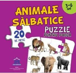Animale salbatice. Puzzle pentru podea 3-6 ani 