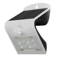 Aplica de exterior-lumina LED de culoare alba cu panou solar si senzor de miscare putere-2W 260 lm 