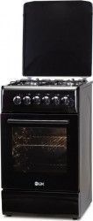 Aragaz LDK 5060 ECAI Black RMV LPG 4 arzatoare 51 L Cuptor electric Grill Convectie Negru 