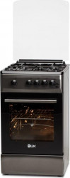 Aragaz LDK 5060 GRAI SHINY GREY RMV NG 4 arzatoare 46 L Cuptor gaz Aprindere electrica Gratare email Grill Rotisor Gri 
