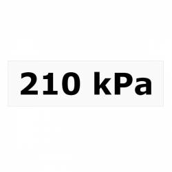 Autocolant Automax cu valoare kilopascal 210 kPa 