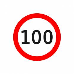 Autocolant Reflectorizant Automax 100kmh 15cm 