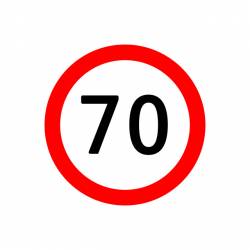 Autocolant Reflectorizant Automax 70kmh 15cm 