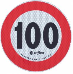 Autocolant reflectorizant Automax pentru limitare de viteza 100 kmh 195mm 