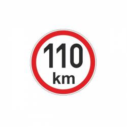 Autocolant reflectorizant Automax pentru limitare de viteza 110 kmh 195mm 