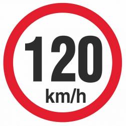Autocolant reflectorizant Automax pentru limitare de viteza 120 kmh 
