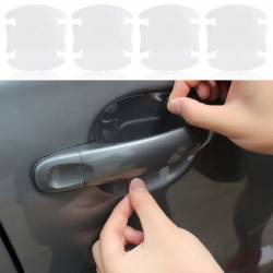 Autocolant Transparent pentru Protectie Zgarieturi Manere Usa - Set 4 bucati 