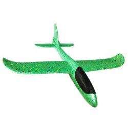 Avion planor din spuma flexibila verde+ cadou spinner cu lumini 