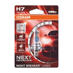 Bec auto far halogen Osram H7 Night Breaker Laser Next Gen +150 55W 12V PX26D blister 1buc 