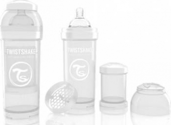 Biberon Anti-Colici Twistshake 260 ml Alb 
