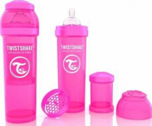 Biberon Anti-Colici Twistshake 330 ml Roz 
