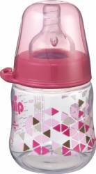 Biberon cu gat larg Girl PP 150 ml tetina silicon ortodontica debit mediu 0+ lun 