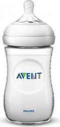 Biberon Natural Philips-Avent SCF033/17 cu tetina debit lent 260 ml 