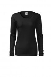 Bluza dama Malfini slim bumbac maneca lunga negru S 