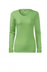 Bluza dama Malfini slim bumbac maneca lunga verde 2XL 