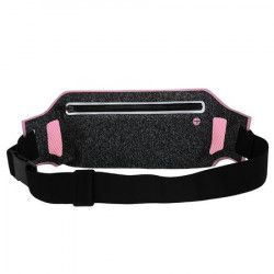 Borseta sport pentru alergat cu buzunar pentru telefon mobil si accesorii material impermeabil Roz BBL905