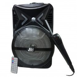 Boxa portabila JRH cu Bluetooth Radio FM Cititor USB AUX-in Card TF Microfon cu fir Telecomanda Negru 