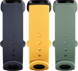 Bratara Xiaomi pentru Mi Band 5 TPU set 3 buc Albastru Galben Verde menta 