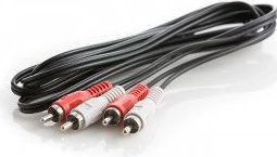 Cablu 2x RCA Tata - 2x RCA Tata 2.5 m Lungime - Tip Male-Male pentru Sistem HIFI sau Amplificatoare cu Semnal Audio HD 