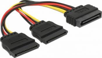 Cablu alimentare Delock SATA la 2xSATA 15cm 